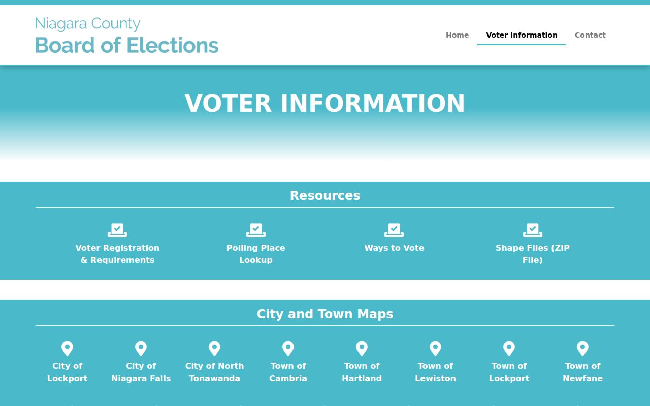 North Tonawanda residents directory Niagara County voter-information page